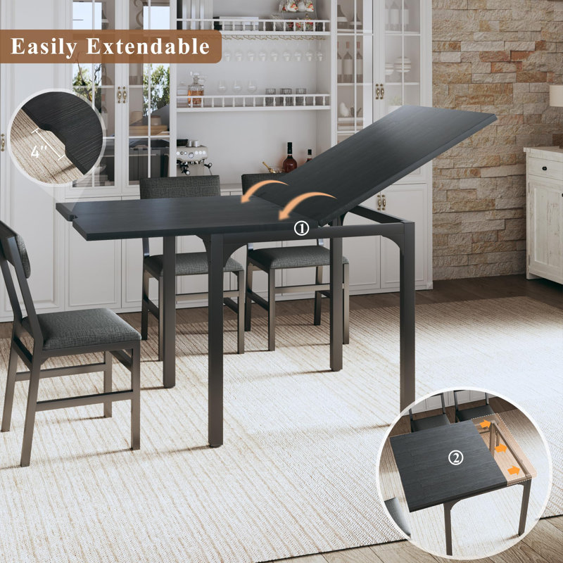 Ebern Designs Extendable 6-person Dining Table Set - Wayfair Canada
